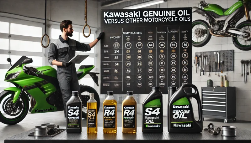 カワサキ純正オイルの性能を比較。他社オイルとの違いや、エンジン保護・耐久性の観点から最適な選択肢を解説。